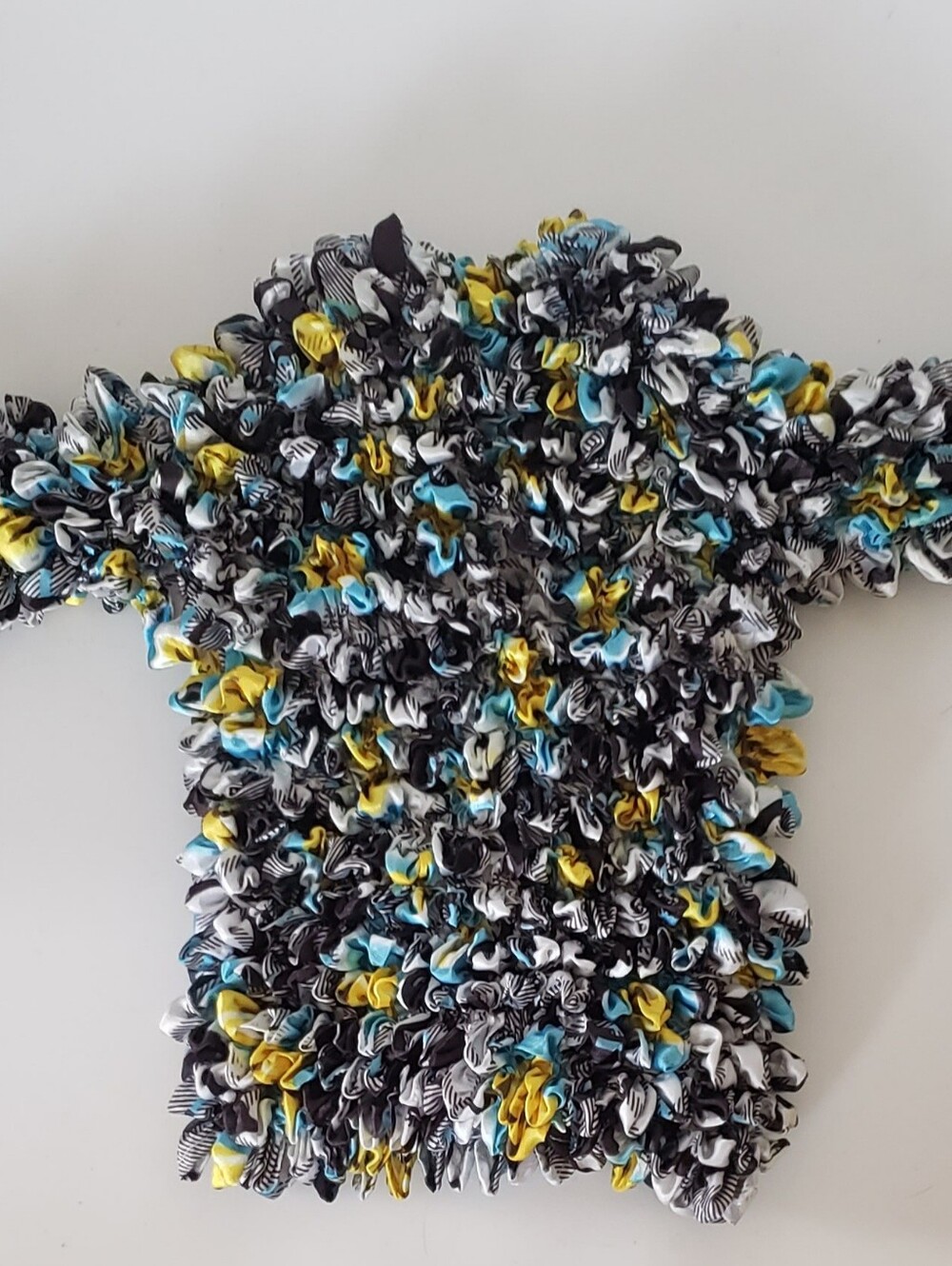 Textured Buttery Soft Aztec tribal print in Black, White, Yellow & Turquoise